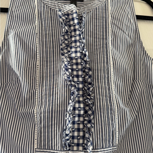 J. Crew Blue and White Striped Blouse - Picture 3 of 4